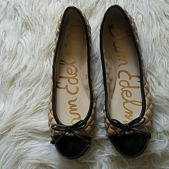 Sam Edelman Shoes - Sam Edelman tan and black ballet flats